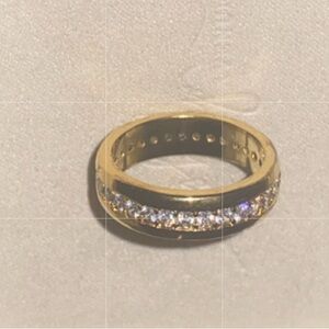 Gold Plated Band Ring with Beaded Details